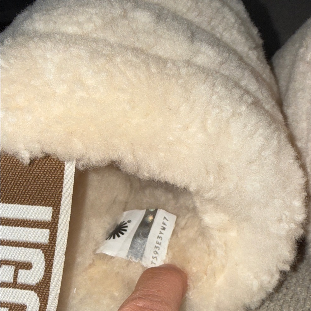 UGG Cream Fluff Yeah Back Strap Slide Slippers size 8 - Picture 4 of 7